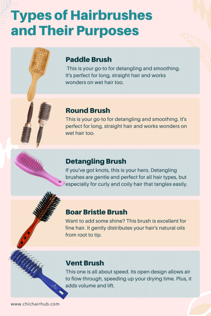 Types of Hairbrushes and Their Purposes 